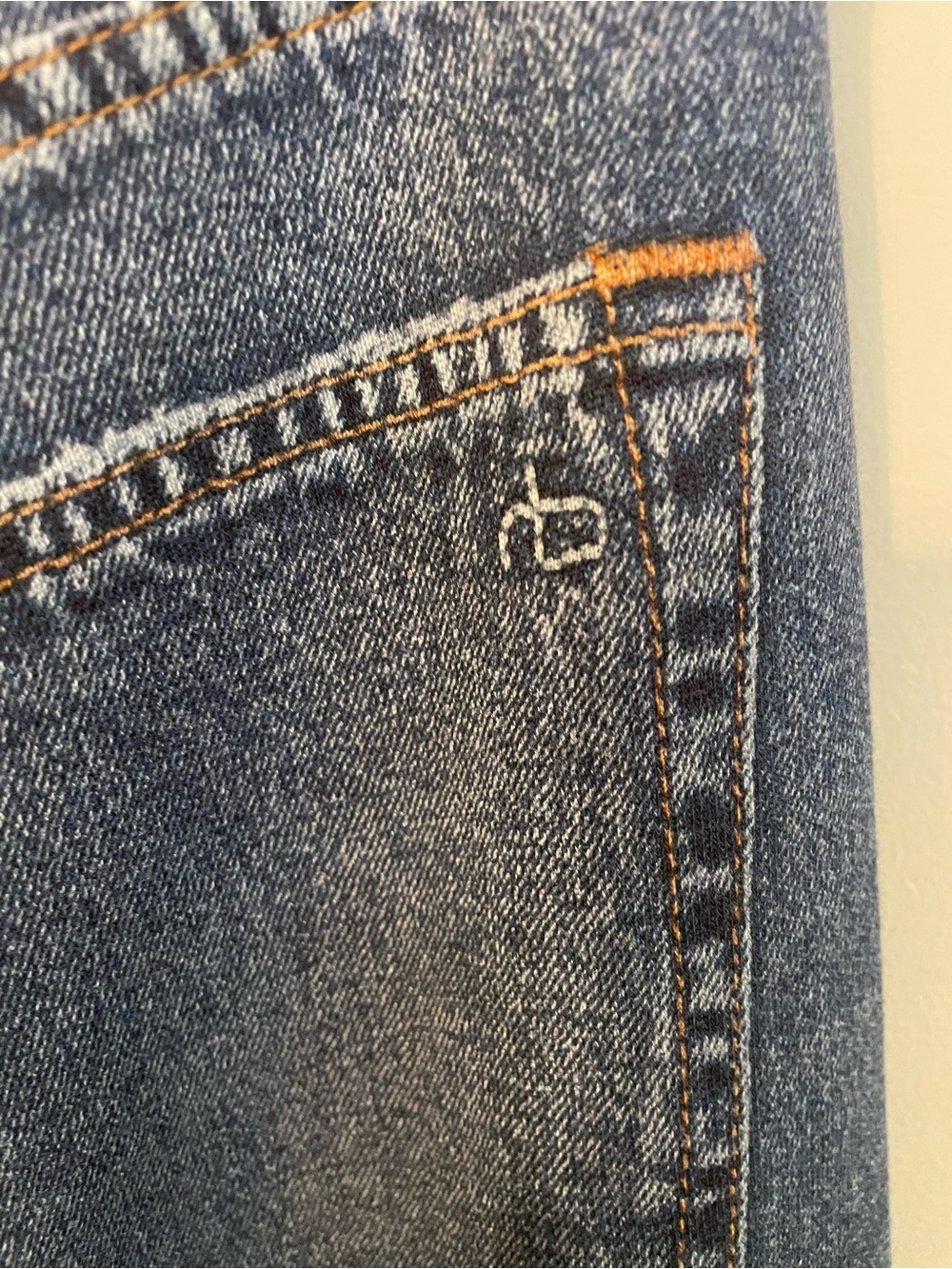 rag & bone Wide Leg Blue Denim Jeans - Picture 5 of 8